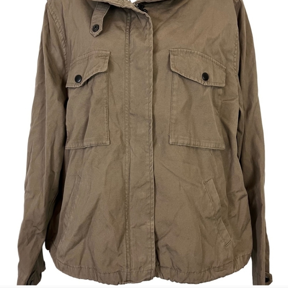 Torrid Brown Utility Cotton Full Zip Lightweight … - image 2